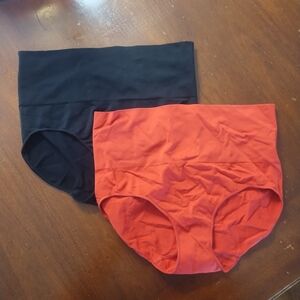 Women's Underoutfit Black and Red High-Waist Shapewear - 2 Pairs